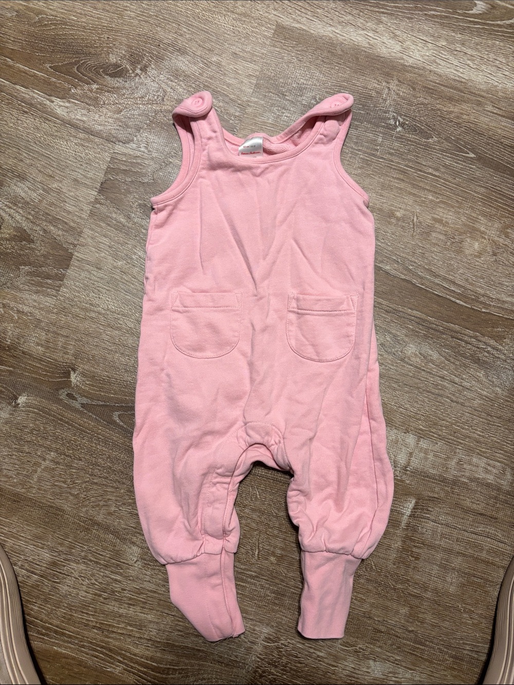 Hanna Andersson Light Pink Baby Romper